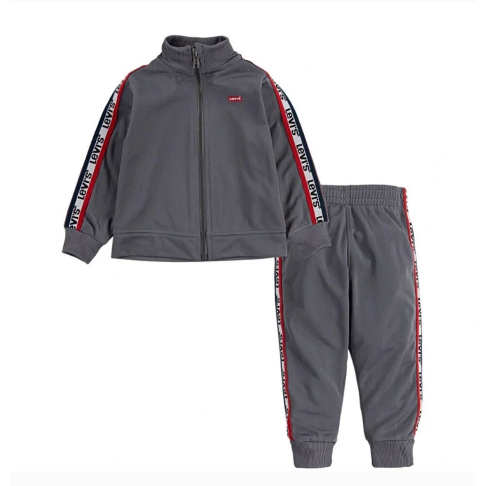 Levi's Gray Tracksuit Zip Up Jacket & Jogger Set